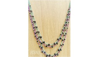 two color crystal bead bali necklaces fashion